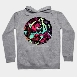 Blue Red Blend Circle of Drip Hoodie